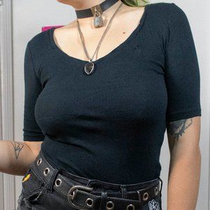 Black Ralph Lauren Sport mid-length sleeve tee